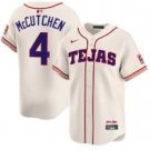 Texas Rangers #4 Andrew McCutchen Cream 2026 City Connect Stadium Stitched Baseball Jersey