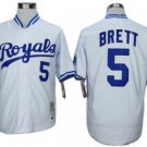 Kansas City Royals #5 George Brett White Throwback Jersey