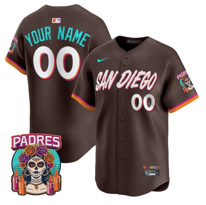 Custom San Diego Padres Jersey 2026 City Connect Vapor Premier Stitched Brown