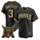 Nick Gonzales Jersey #3 Pittsburgh Pirates 2026 City Connect Stitched