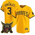 Pittsburgh Pirates #3 Nick Gonzales Gold 2026 City Connect Baseball Jersey