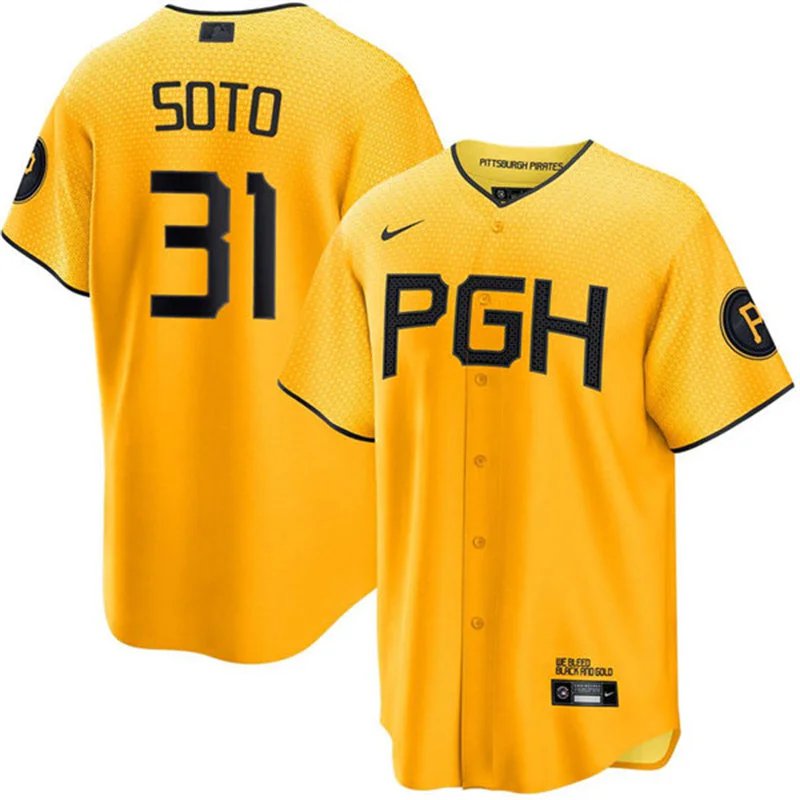 Pittsburgh Pirates #31 Gregory Soto Gold City Connect Jersey