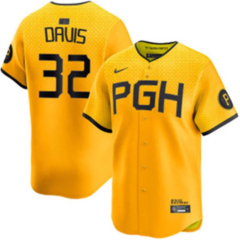 Pittsburgh Pirates #32 Henry Davis Gold City Connect Jersey