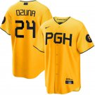 Pittsburgh Pirates #24 Marcell Ozuna Gold City Connect Jersey
