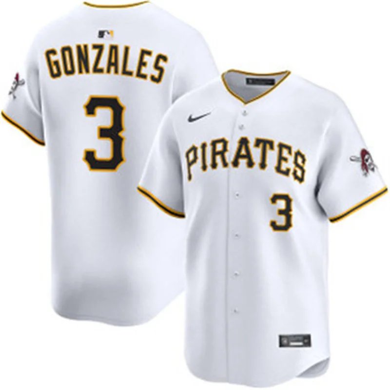 Pittsburgh Pirates #3 Nick Gonzales Nike White Home Limited Jersey