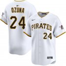 Pittsburgh Pirates #24 Marcell Ozuna Nike White Home Limited Jersey
