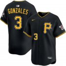 Pittsburgh Pirates #3 Nick Gonzales Nike Black Alternate Limited Jersey