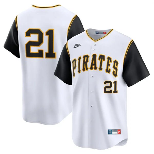 Pittsburgh Pirates #21 Roberto Clemente Nike White Cooperstown Collection Limited Jersey