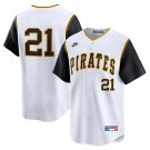 Pittsburgh Pirates #21 Roberto Clemente Nike White Cooperstown Collection Limited Jersey