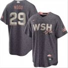 Men's James Wood #29 City Connect Gray Jersey Stitched