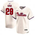Philadelphia Phillies #29 John Kruk Cream Baseball Jersey