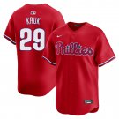 Philadelphia Phillies #29 John Kruk Red Baseball Jersey