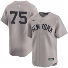Mens New York Yankees #75 Camilo Doval Nike Gray Away Limited Jersey