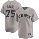 New York Yankees #75 Camilo Doval Nike Gray With Name Away Limited Jersey