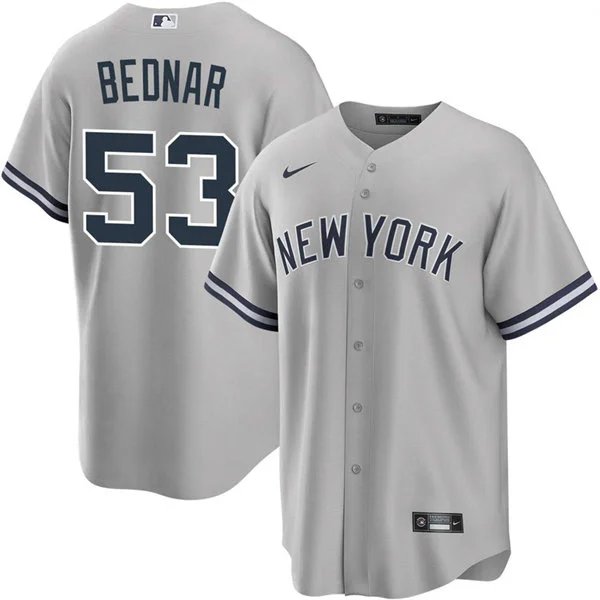 New York Yankees #53 David Bednar Gray With Name Limited Jersey