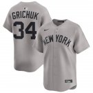 New York Yankees #34 Randal Grichuk Nike Gray With Name Away Limited Jersey