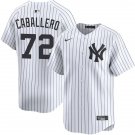 New York Yankees #72 Jose Caballero Nike White Home with Name Limited Jersey