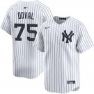 New York Yankees #75 Camilo Doval Nike White Home with Name Limited Jersey