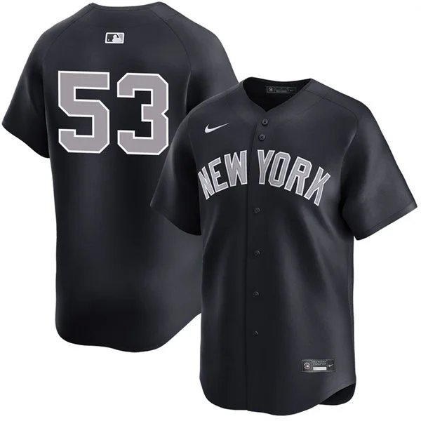 New York Yankees #53 David Bednar Nike Navy Grey Alternate 2nd New York Limited Jersey