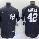 Men's New York Yankees #42 Mariano Rivera Black Stitched Nike Cool Base Jersey