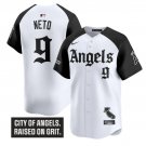 Zach Neto Jersey #9 Los Angeles Angels Gothic Halo Edition Stitched