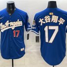 Dodgers #17 大谷翔平 Royal 2026 Gold Collection 9x & B2B Champs Patch Stitched Baseball Jersey