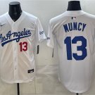 Dodgers #13 Max Muncy White Alternate Stadium Stitched Baseball Jersey