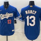 Dodgers #13 Max Muncy Royal 2026 Gold Collection 9x & B2B Champs Patch Stitched Baseball Jersey