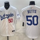 Dodgers #50 Mookie Betts White Alternate Stadium Stitched Baseball Jersey
