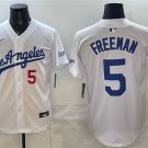 Dodgers #5 Freddie Freeman White Alternate Stadium Stitched Baseball Jersey