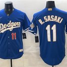 Dodgers #11 Roki Sasaki Royal 2026 Alternate Gold Collection Stadium Stitched Jersey