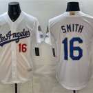 Dodgers #16 Will Smith White 2026 Gold Collection 9x & B2B Champs Patch Baseball Jersey