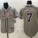 Men's Detroit Tigers #7 Kevin McGonigle Gray Cool Base Stitched Baseball Jersey