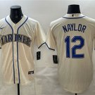 Seattle Mariners #12 Josh Naylor Cream Alternate Stitched Baseball Jersey
