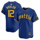 Men's Seattle Mariners #12 Josh Naylor Royal 2025 Limited Stitched Jersey
