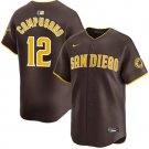 Mens San Diego Padres #12 Luis Campusano Nike Brown Away Limited Jersey