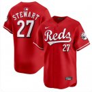 Mens Cincinnati Reds #27 Sal Stewart Scarlet Alternate Reds Limited Jersey