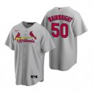 St. Louis Cardinals #50 Adam Wainwright Gray Authentic Jersey