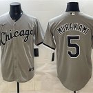 Men's Chicago White Sox #5 Munetaka Murakami Gray Stitched Baseball Jersey
