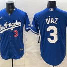 Men's Los Angeles Dodgers #3 Edwin Díaz Royal Alternate Stadium Stitched Jersey