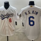 Men's Los Angeles Dodgers #6 H.S.Kim White 2026 Gold Collection Stadium Jersey