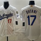 Dodgers #17 Shohei Ohtani White 2026 Gold Collection 9x & B2B Champs Patch Stitched Baseball Jersey