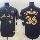 Toronto Blue Jays #36 Davis Schneider Black Gold 2025 American League Champions Baseball Jersey