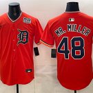 Men's Detroit Tigers #48 Mr. Miller Orange 2026 Alternate USA 250' Patch Vapor Jersey