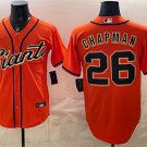 Men's San Francisco Giants #26 Matt Chapman Orange Cool Base Stitched Baseball Jersey