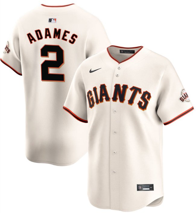San Francisco Giants #2 Willy Adames Cream Home Limited Stitched Jersey