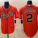 Men's San Francisco Giants #2 Willy Adames Orange Cool Base Stitched Baseball Jersey