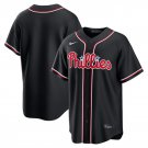 Men's PHI Blank Fashion Black Out Stitched Player Jersey