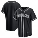 Men's Colorado Rockies Blank Black Out Stitched Baseball Jersey