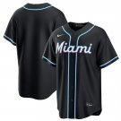 Men's Miami Marlins Blank 2026 Black Out Stitched Baseball Jersey